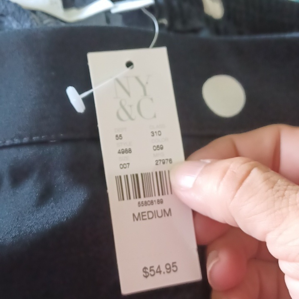 NY&Co Palazzo Pants, black with white polka dots, NWT - Picture 4 of 7